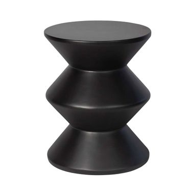 Concrete Inverted Side Table In Black