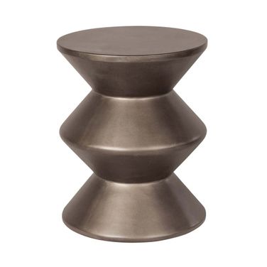 Concrete Inverted Side Table In Bronze