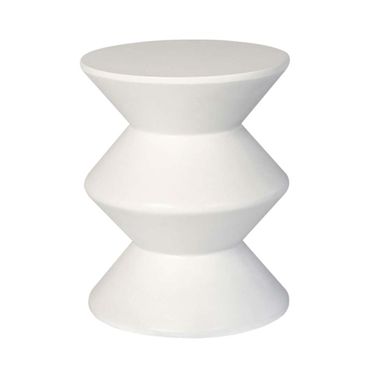 Concrete Inverted Side Table In White