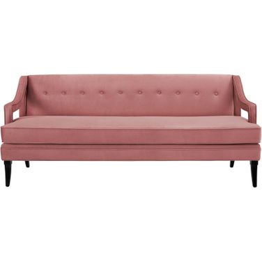 Concur Dusty Rose Button Tufted Performance Velvet Sofa