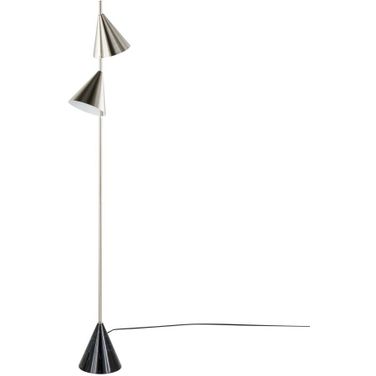 Cone 65 Inch Metal Floor Lamp In Nickel