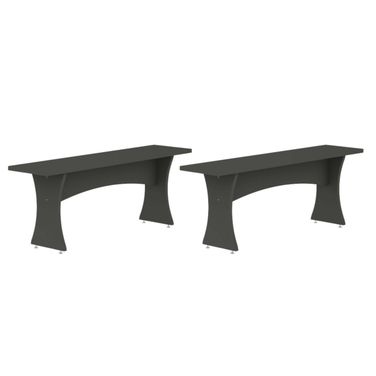 Coney Dining Bench Set of 2 In Grey