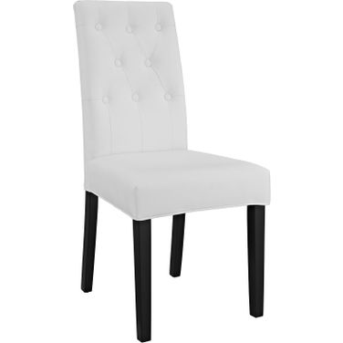 Confer White Dining Vinyl Side Chair