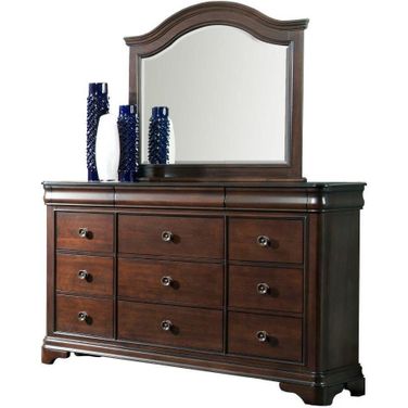 Conley Cherry Dresser With Mirror
