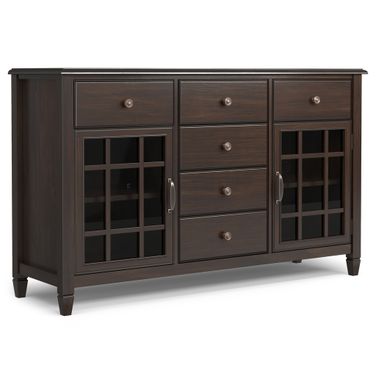 Connaught Solid Wood Sideboard Buffet In Chestnut Brown