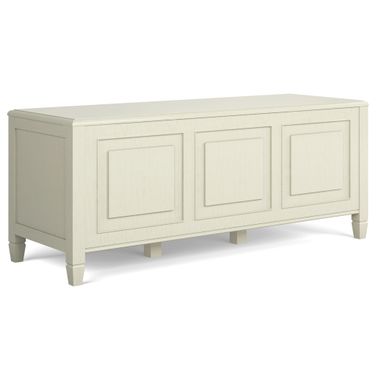 Connaught Solid Wood Storage Bench Trunk In Antique White