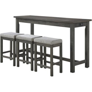 Connected Gray 4 Piece Pack Counter Height Set