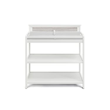 Connelly Changing Table In White and Rockport Gray