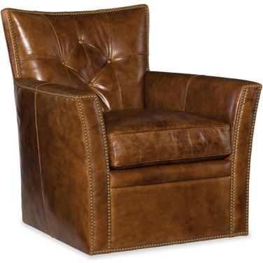 CC Conner Brown Swivel Club Chair