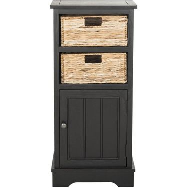 Connery Distressed Black Cabinet
