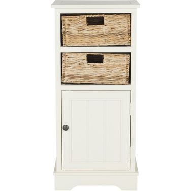 Connery Distressed White Cabinet
