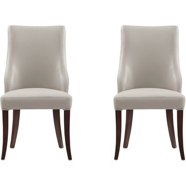 Connie Dining Chair Set of 2 In Light Grey