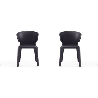 Conrad Leather Dining Chair in Black (Set of 2)