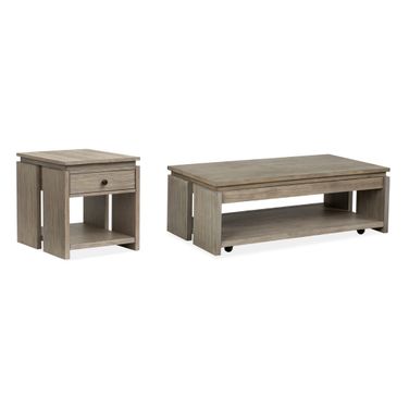 Conrad Rectangular Occasional Table Set In Stone Harbor Grey