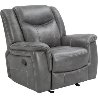 Conrad Upholstered Motion Glider Recliner Grey