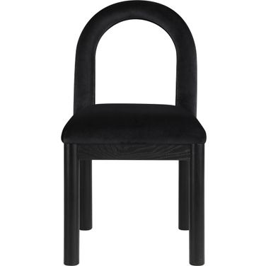 Conrad Velvet Dining Chair In Black
