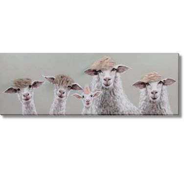 Contemplative Sheep Salon Eccentric Flock Canvas Wall Art In Multi