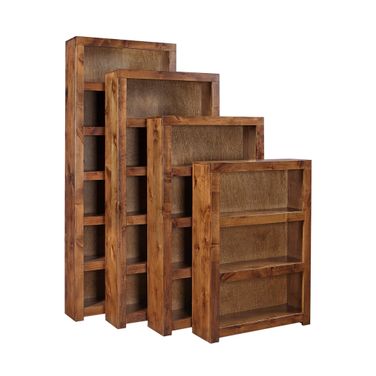 Contemporary Alder 48 Inch Bookcase In Fruitwood