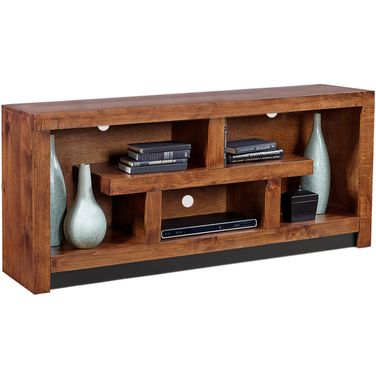 Contemporary Alder 60 Inch Console In Dark Brown