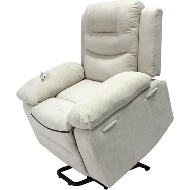 Contemporary Power Reclining Lift Chair In Beige