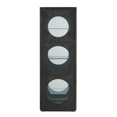 Contemporary Side Entry Curio Cabinet In Brown