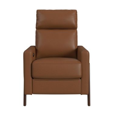 Continental Power Recliner In Tan and Cherry