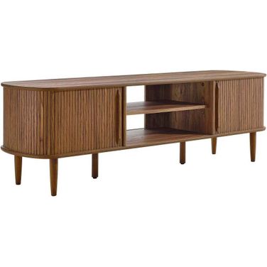 Contour 63 Inch Wood TV Stand In Walnut