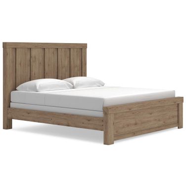 Contoura King Panel Bed In Light Brown