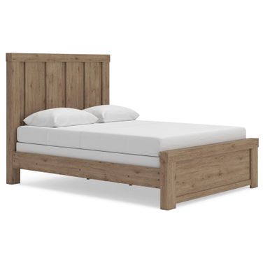 Contoura Queen Panel Bed In Light Brown