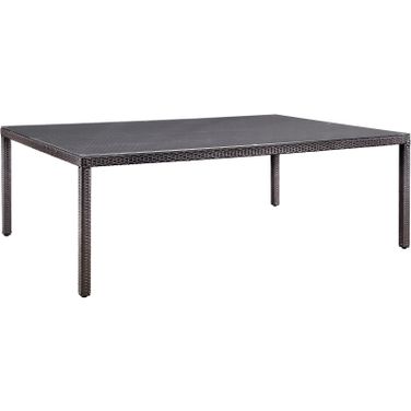 Convene Espresso 90 Inch Outdoor Patio Dining Table