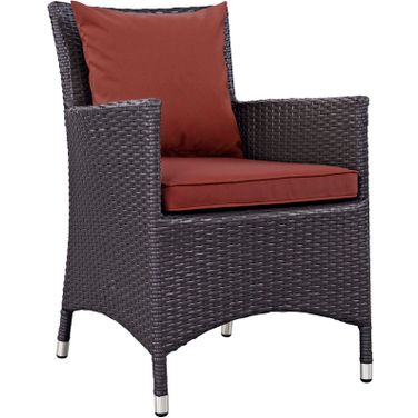 Convene Espresso Dining Outdoor Patio Arm Chair