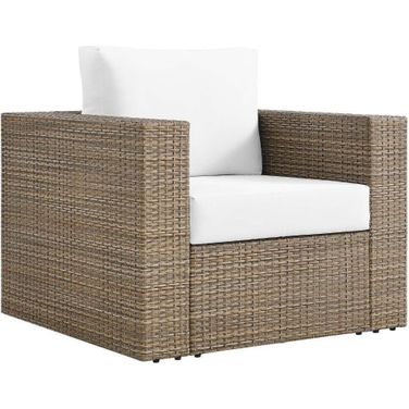 Convene Outdoor Patio Armchair In Cappuccino White