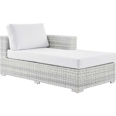 Convene Outdoor Patio Right Chaise In Light Gray/White