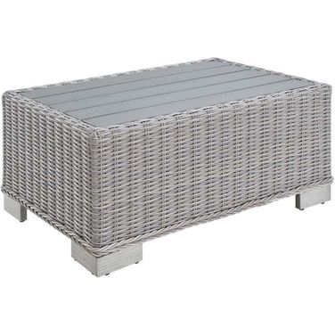 Conway 32 Inch Outdoor Patio Wicker Rattan Coffee Table