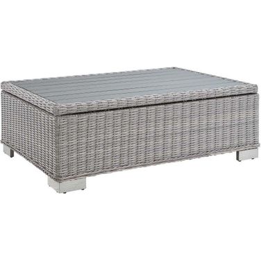Conway 45 Inch Outdoor Patio Wicker Rattan Coffee Table