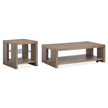 Conway Rectangular Occasional Table Set In Spiced Brown