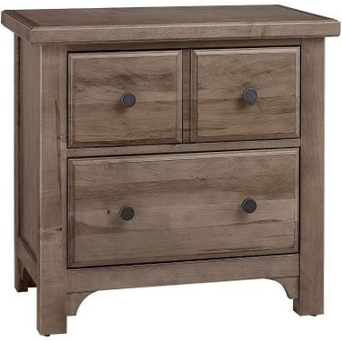 Cool Farmhouse 2 Drawer Night Stand In Grey