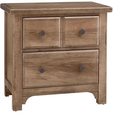 Cool Farmhouse 2 Drawer Night Stand In Natural