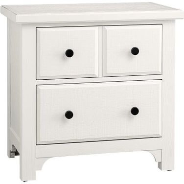 Cool Farmhouse 2 Drawer Night Stand In Soft White