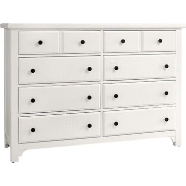 Cool Farmhouse 8 Drawer Dresser In Soft White