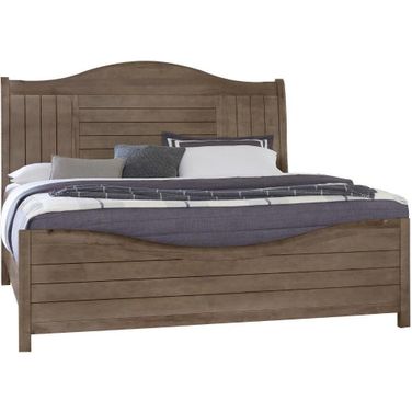 Cool Farmhouse Queen Sleigh Bed In Grey
