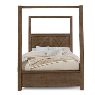 Cool Rustic King Poster Bed In Mink