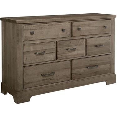 Cool Rustic Stone Grey 7 Drawer Dresser