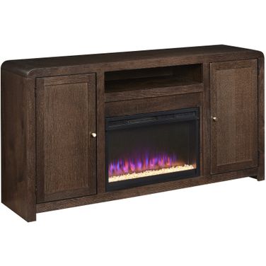 Cooper 66 Inch Fireplace Console In Dark Cocoa