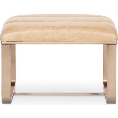 Cooper Ottoman In Brown and Gold