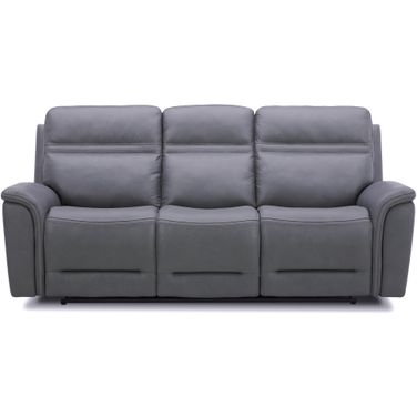 Cooper Power Reclining Sofa with Headrest In Blue Grey