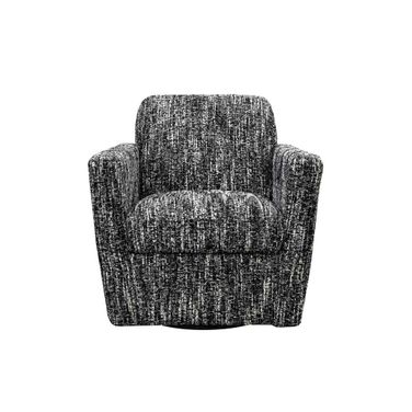 Cooper Swivel Club Chair In Chanel Black and Black