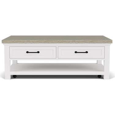 Cora Large Coffee Table In Cloud and Fog