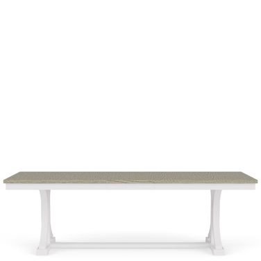 Cora Trestle Dining Table In Cloud and Fog