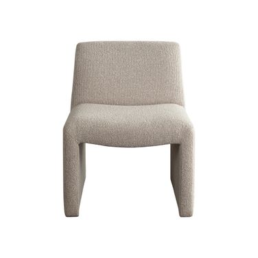 Coral Armless Dining/Accent Chair In Wheat Polyester Fabric